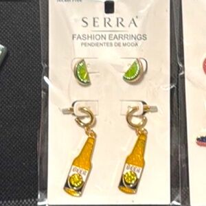 Corona and lime earrings Serra Vibrant Fashion Earrings (2 sets) NWT